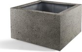 Elho Plantenbak - Pot Grigio Low Cube Natural Concrete - D80H60 - 1 Stuk - cm