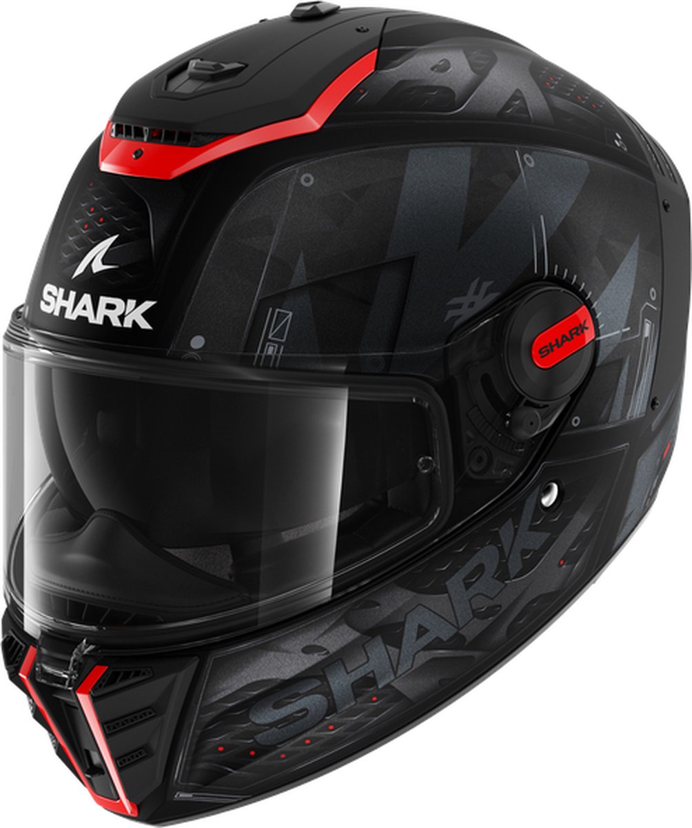 Shark Spartan Rs Stingrey Mat Black Anthracite Red KAR XS - Maat XS - Helm