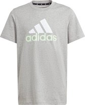 Adidas essentials two-color big logo t-shirt in de kleur grijs.