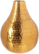 Gouden Vaas - Sass & Belle - Peervormig - Gehamerd goudkleurig metaal