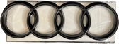 Ringen Logo geschikt voor A7-A5-A4-A3-RS3-RS4-RS5-RS6-RS7 | Hoogglans zwart | Voorzijde | 273x90