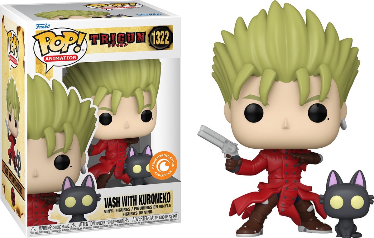 Funko Pop! Animation: Trigun - Vash w/ Kuroneko #1322 CrunchyRoll 