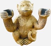 aap beeld monkey ornament kandelaar 2 dinerkaarsen candel cadeautip valentijn moederdag kerst kado gift