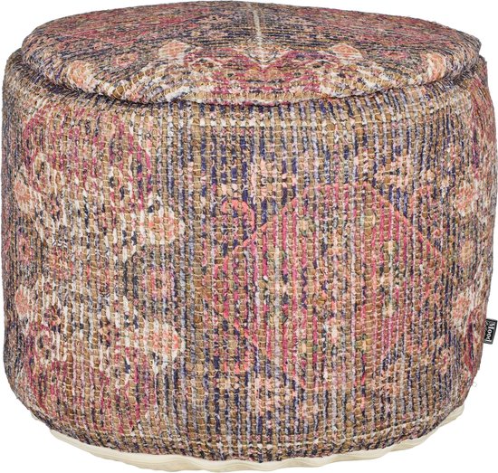 Pouf In The Mood Collection - H37 x Ø55 cm - Jute - Multicolore