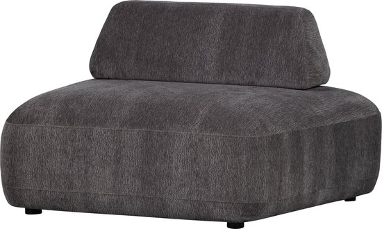 WOOOD Exclusive Sterck Fauteuil - Polyester - Charcoal - 118x102x41
