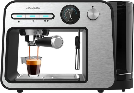 Cecotec Cafetière espresso compacte Power Espresso 20 Steel Pro. 1350 W