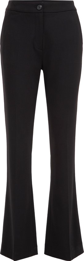 WE Fashion Dames Slim fit flared pantalon met stretch