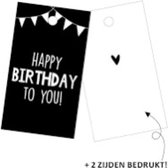 Cadeaulabel- Wenskaartje- Mini Kaartje- Happy Birthday to you!- 10 stuks- verjaardag