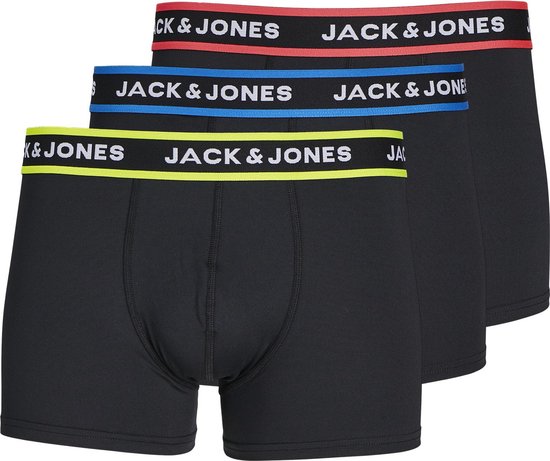 Jack & Jones Boxers Homme Microfibre Trunks JACTHOM Solid Zwart 3-Pack - Taille M