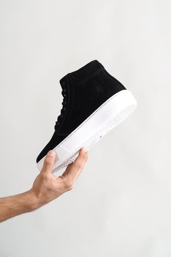 Oscar&Djayds Sneaker Homme - Zwart - Cuir véritable (Suède) - Baskets hautes - chaussures - OD111 - taille 44