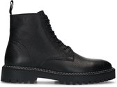 Sacha - Heren - Zwarte leren veterboots - Maat 43