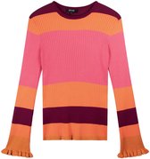 Refined Department T-shirt Ladies Knitted Longsleeve R2401895409 Judy 404 Orange Dames Maat - L