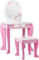 Kaptafel kind - Kaptafel kinderen - Make up tafel kind - Kaptafel voor meisjes - Roze - 7,5kg