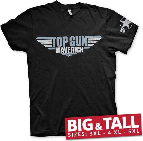 Top Gun Maverick Distressed Logo Big & Tall T-Shirt