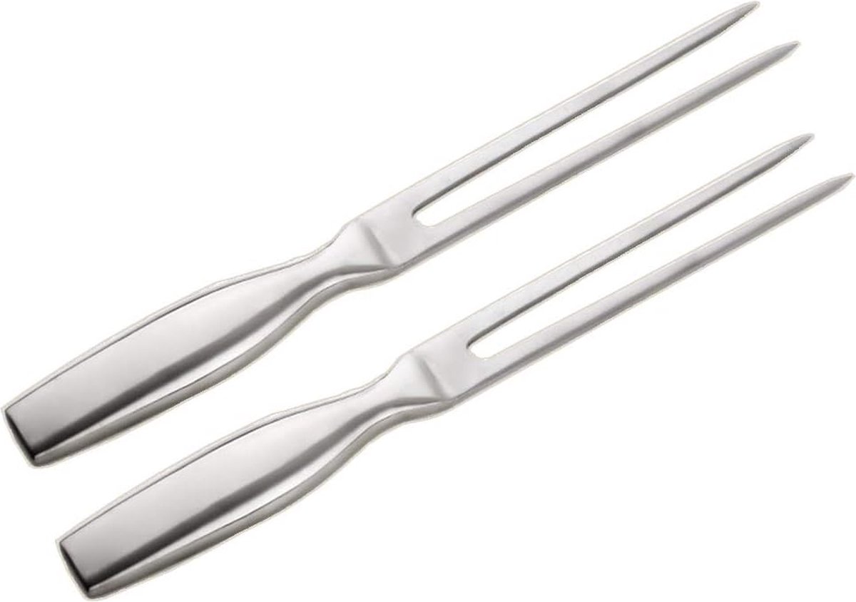 vlees- en trancheervork van roestvrij staal, 26,9 cm, 2 stuks per set
