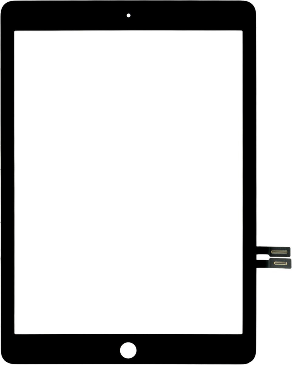VOOR IPAD 2017 - 5th gen - A1822 - A1823 - ZWART - BLACK - DIGITIZER TOUCH SCREEN ECRAN TACTILE AANRAAK SCHERM + ADHESIVE