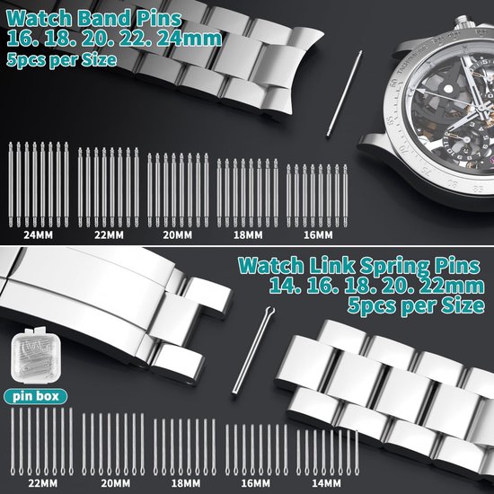 BOTC Horloge Reparatie Set Pinnetjes voor je Horloge Horlogeband Inkortset bol