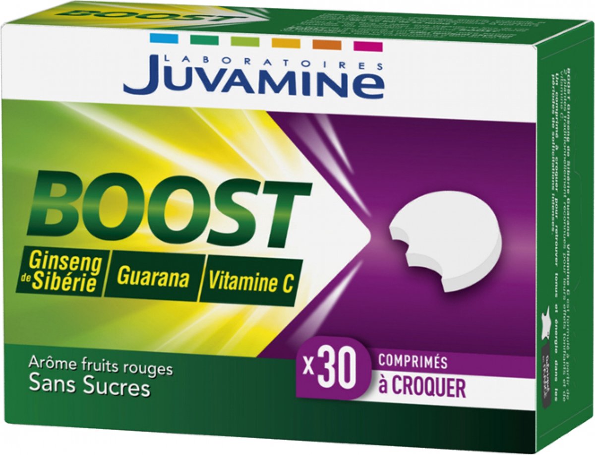 Goedkoopste Juvamine Boost Ginseng Guarana Vitamine C 30 Kauwtabletten
