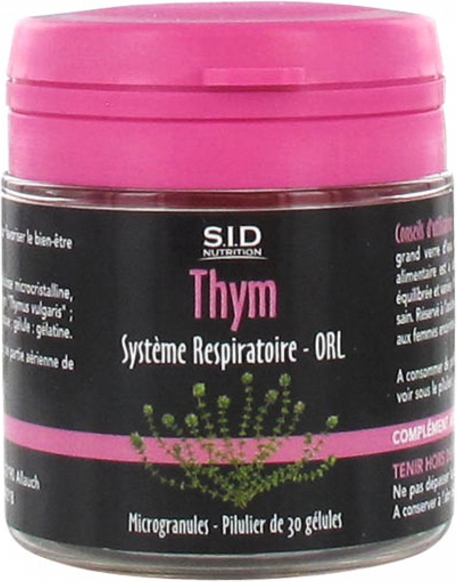 S.I.D Nutrition Ademhalingssysteem - ENT Tijm 30 Capsules