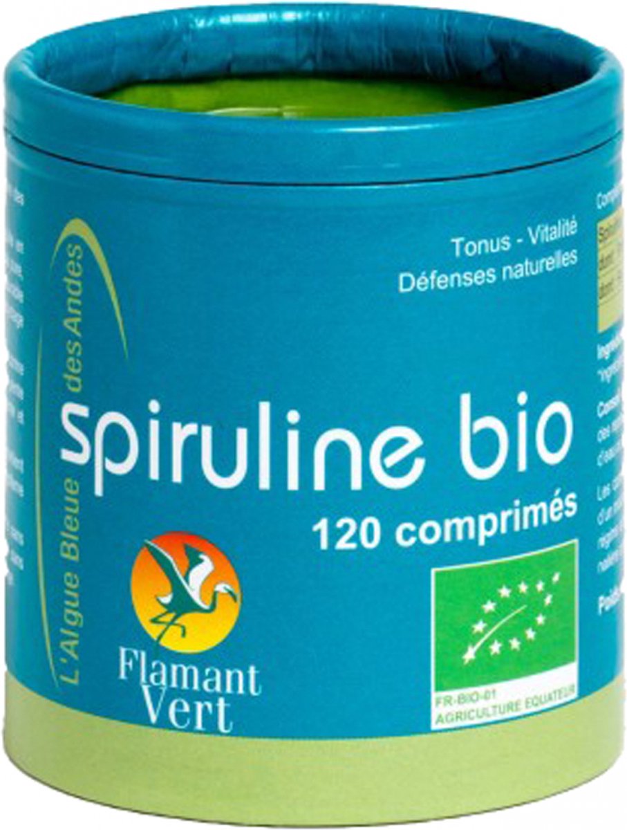 Flamant Vert Spirulina Organic 120 Tabletten van 500 mg