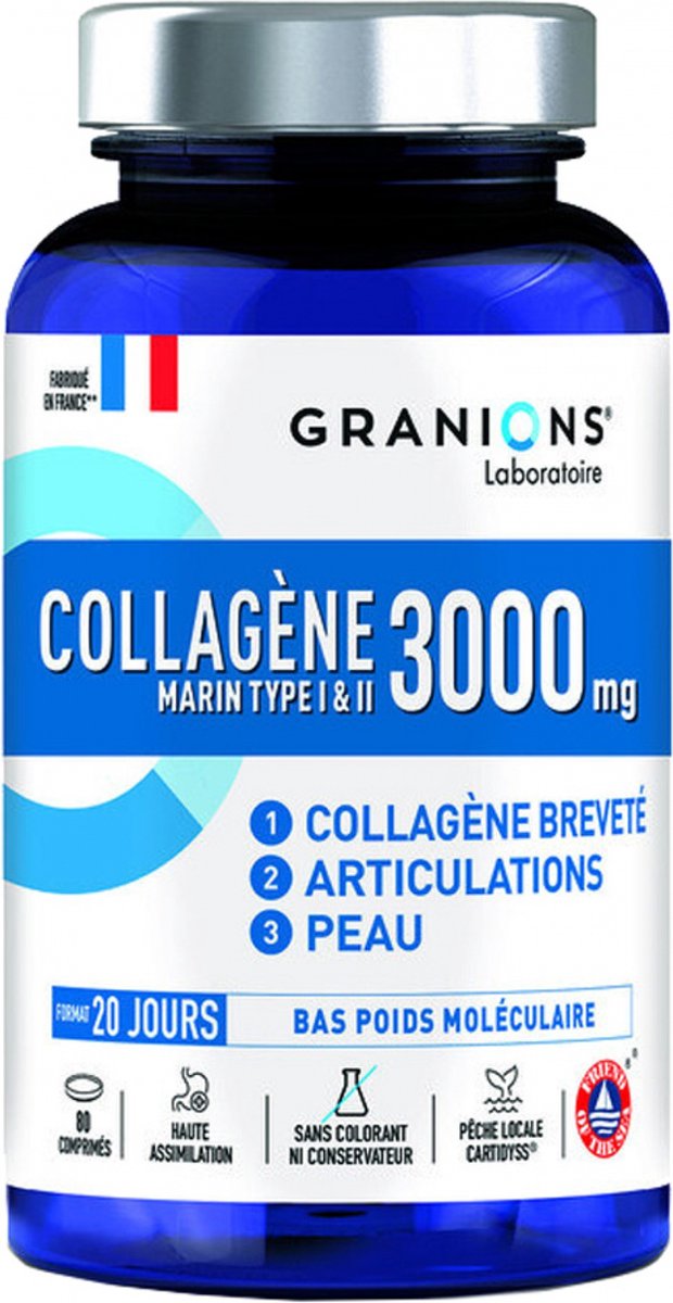 Goedkoopste Granions Marine Collageen Type I en II 3000 mg 80 Tabletten