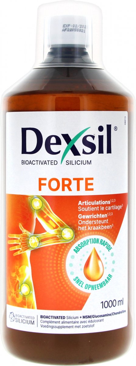 Goedkoopste Dexsil Forte 1L - Vloeibaar Gewrichtssupplement met MSM, Glucosamine en Silicium
