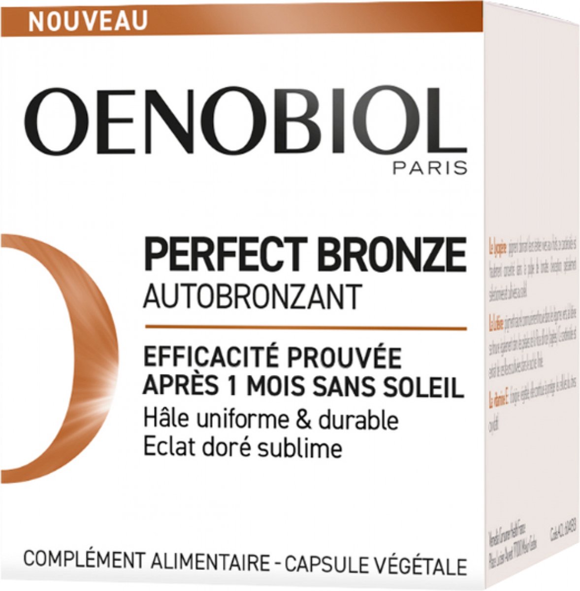 Goedkoopste Oenobiol Perfect Bronze Zelfbruiner 30 Capsules