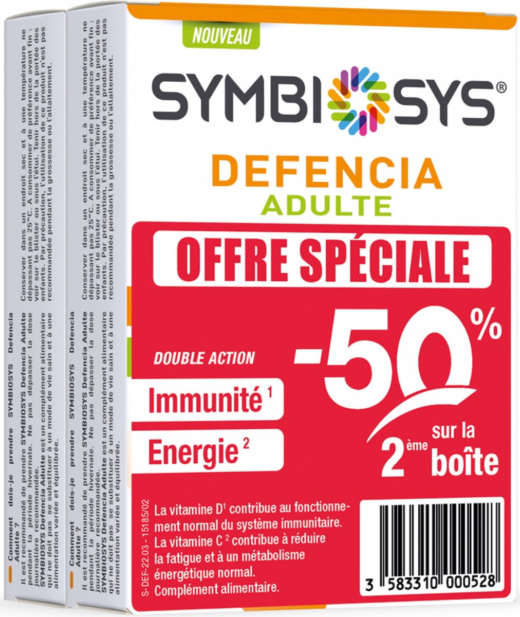 Biocodex Symbiosys Defencia Volwassen Set van 2 x 30 Capsules