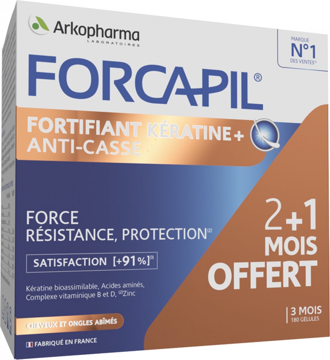Goedkoopste Arkopharma Forcapil Keratine Versterker 3 Maanden Programma 120 60 Capsules