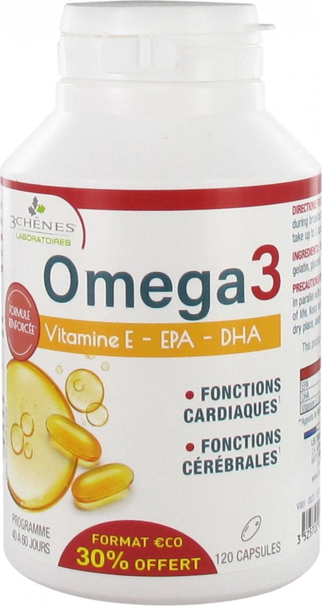 Les 3 Chênes Omega 3 120 Capsules