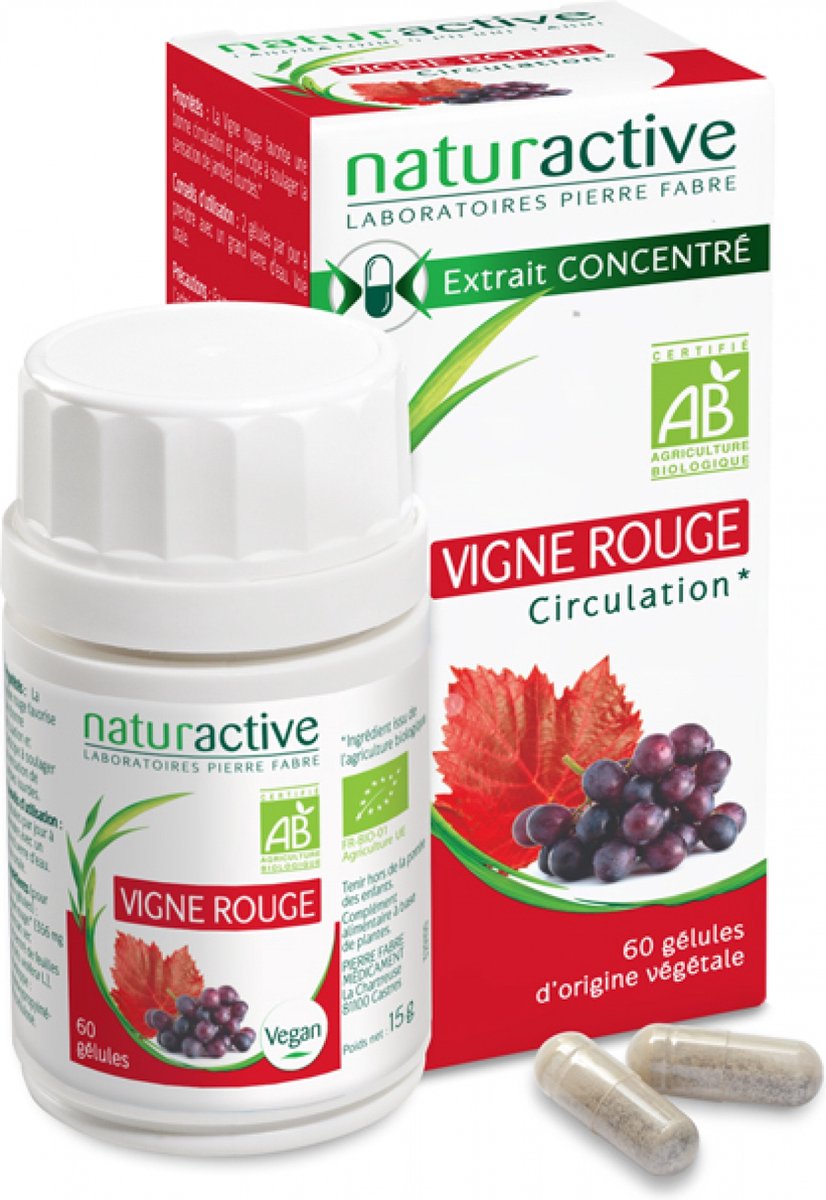 Goedkoopste Naturactive Rode Wijnstok Biologisch 60 Capsules