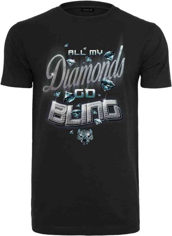 Mister Tee - Diamonds Go Bling Heren T-shirt - 5XL - Zwart