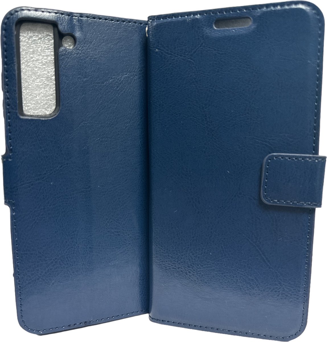Portemonnee Book Case Hoesje Geschikt voor: Samsung Galaxy S21 FE - donker blauw