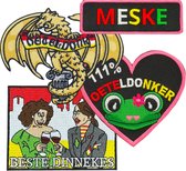 Festivales Oeteldonk Emblemen Meske Pakket - Carnavals Emblemen - Oeteldonk Embleem - 4 Stuks