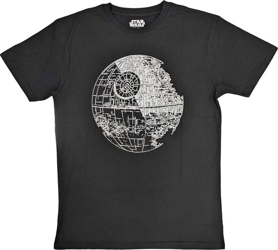 Disney Star Wars - Death Star Heren T-shirt - S - Zwart