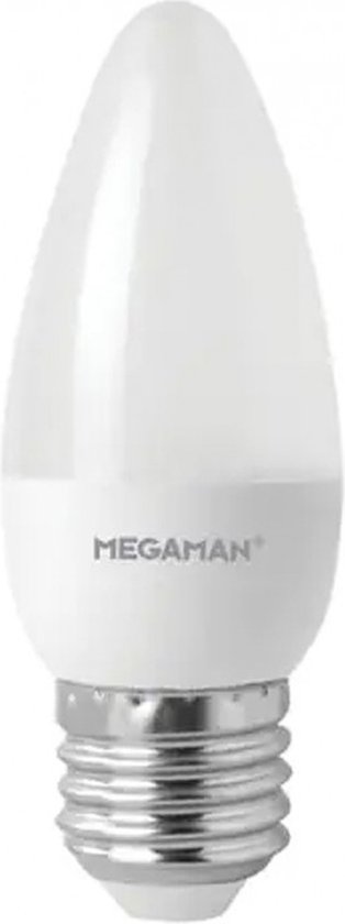 10 Stuks- MEGAMAN LED-LAMP - KAARSLAMP - E27 - WARM WIT -3.8W