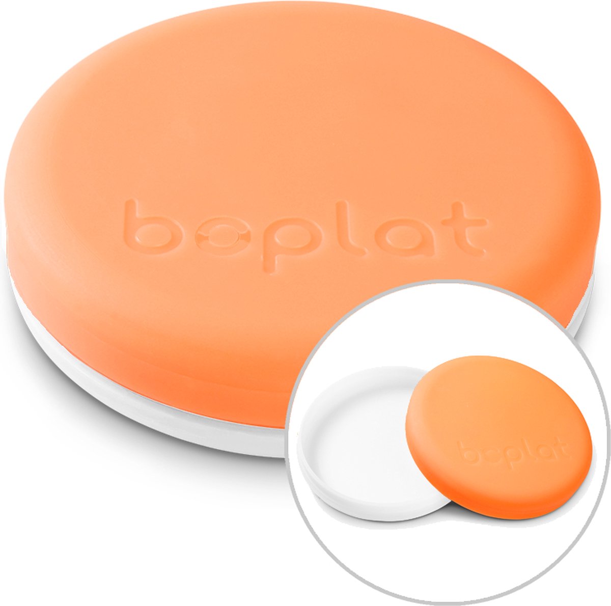Boplat® Lunchbox - Broodtrommel - Bioplastic - BPA vrij - Wit oranje