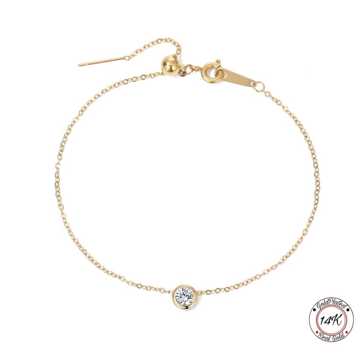 Soraro Birthstone Armband | Augustus | 14K Goldplated | Goud | Armband voor Haar | Elegant | Cadeau Voor Haar | Cadeau Voor Vriendin | Verjaardag Cadeau | Moederdag Cadeau | Cadeau Ideeën