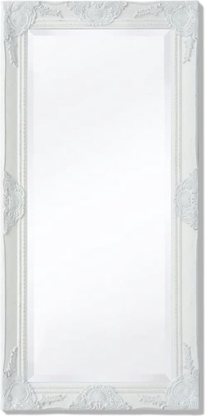 vidaXL - Wandspiegel - Barok - 100 - x - 50 - cm - wit