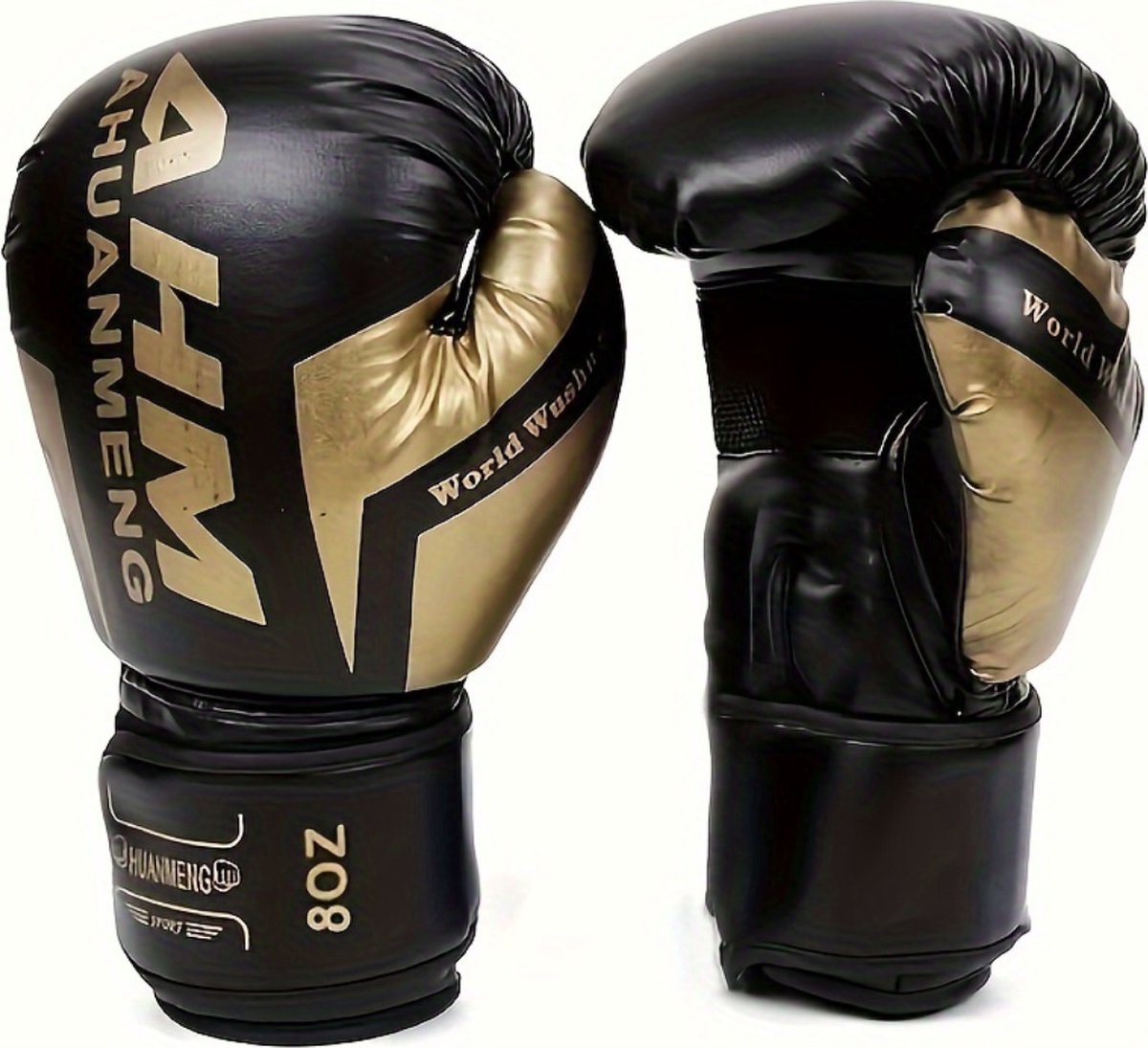 Nivard Vecht Handschoenen - Bokshandschoenen - Boxing Gloves Set - Kickboks Handschoenen - Heren - Dames - Zwart - 8 oz