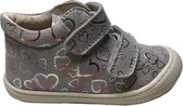 Naturino - Cocoon - Mt 22 - velcro's bumper hartjes lederen sneakers - grijs