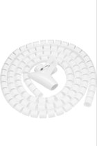 Range-câbles 1,5 m/3 m de longueur en spirale, tube de câble en spirale 16/22/28 mm blanc noir argent solution de gestion des câbles (blanc 1,5 m ¡Á16 mm)