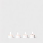 Sia LED Oplaadbare theelichtjes wit 4 stuks