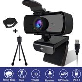 Webcam DynaBright avec microphone et trépied - 2560x1440 - Webcam pour PC - Webcam HD Pro - Webcam pour Ordinateur - 4 MP