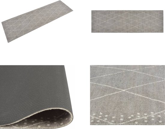 vidaXL Keukenmat wasbaar keukenprint 60x300 cm fluweel zwart