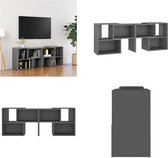 vidaXL Tv-meubel meubel 104x30x52 cm spaanplaat grijs - Tv-kast - Tv-kasten - Tv-standaard - Tv-standaarden