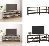 vidaXL Tv-meubel 140x30x50 cm bewerkt hout gerookt eikenkleurig - Tv-kast - Tv-kasten - Tv-meubel - Hifi-meubel