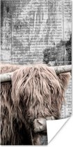 Affiche Scottish Highlander - Vintage - Texte - 60x120 cm