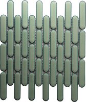 The Mosaic Factory-SEO23525-Mosaïque ovale de Séville-Vert clair