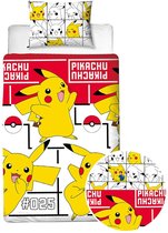 Pokémon - Housse de couette en 100% coton Pikachu Icon (140x200cm + 65x65cm)